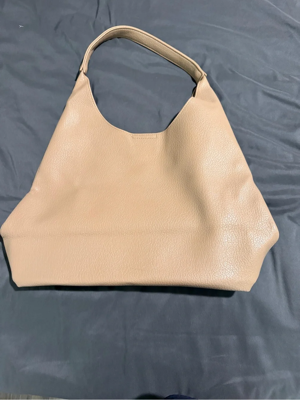 HOXIS Nude Vegan Leather Hobo Shoulder Bag